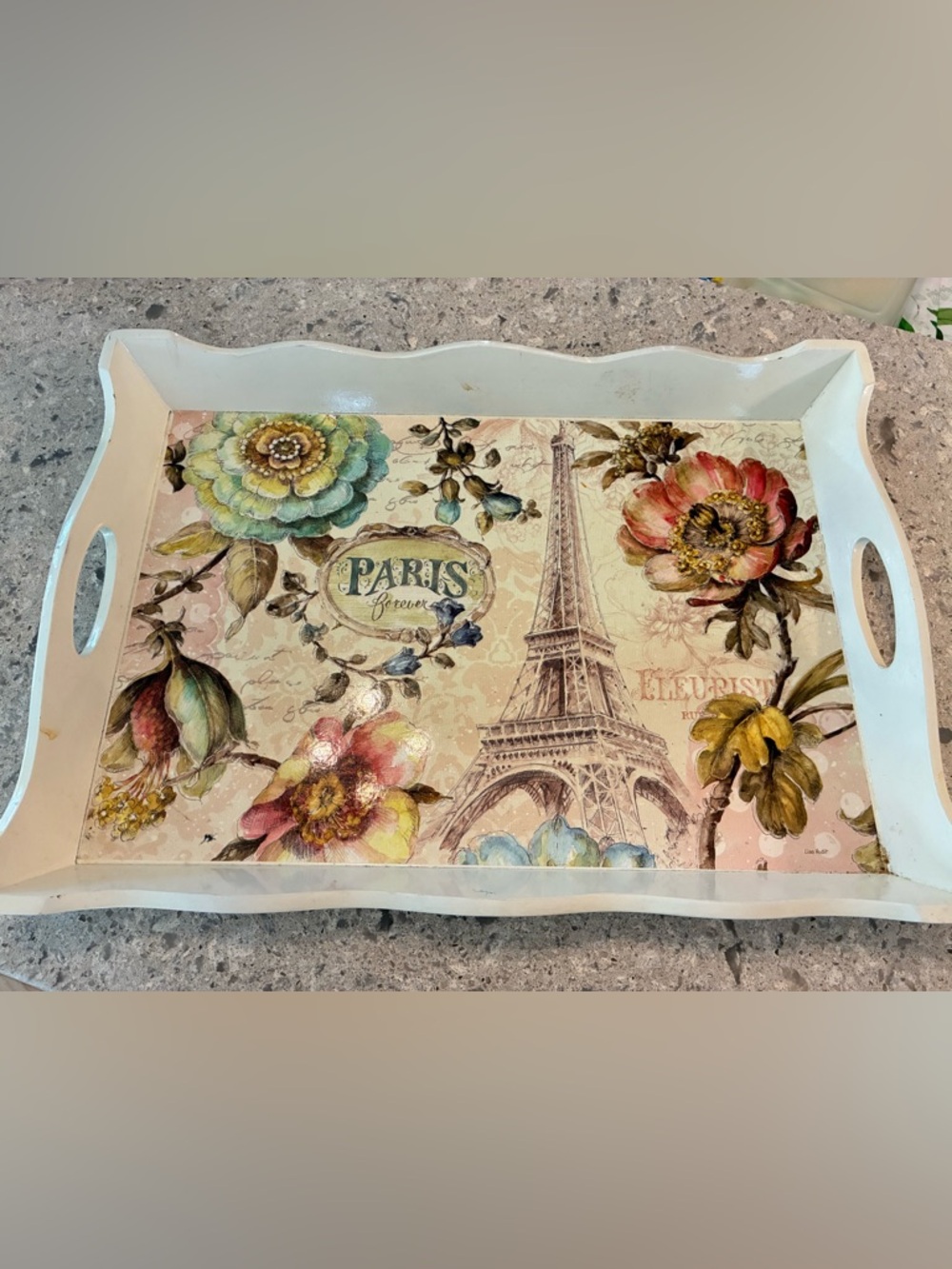 Serving Tray with French Flair